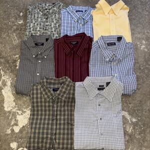 Men’s 8 Shirt Short Sleeve Oxford Size 2XL Puritan IZOD Gold Label Red Head